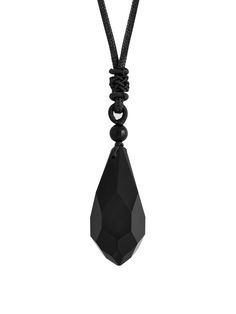 PRICES MAY VARY. ELEGANT FACETED TEARDROP DESIGN: This necklace features a beautifully faceted teardrop obsidian pendant, offering a sleek and stylish look that enhances any outfit. GENUINE OBSIDIAN STONE: Crafted from high-quality black obsidian, known for its grounding and protective properties, this pendant aids in shielding against negativity and promoting emotional stability. HEALING AND SPIRITUAL BENEFITS: Obsidian is believed to offer deep psychic cleansing, providing spiritual protection Psychic Cleansing, Obsidian Jewelry, Geometric Pendant Necklace, Emotional Stability, Obsidian Stone, Cord Jewelry, Spiritual Protection, Crystal Pendant Necklace, Teardrop Necklace