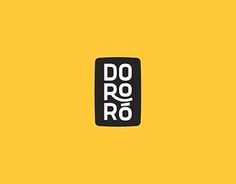 the logo for doro roo is shown in black and white on a yellow background