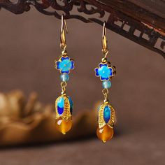 Comfortable, One of Kind. Earrings online shop,|Vintage|Earrings|Agate|Female|Blue Chinese Jewelry Earrings, Xingqiu Earrings, Kaeya Earrings, Tartaglia Earrings, Earrings To Make, Vintage Dragonfly, Malachite Earrings, Agate Earrings, Purple Earrings