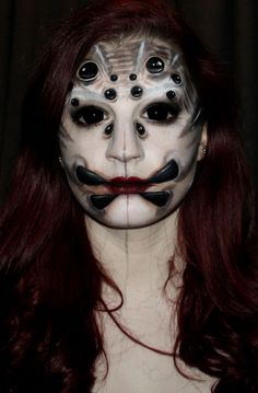 Spider makeup Sclera Contacts, Spider Eyes, Spider Face, Animal Makeup, Extreme Makeup