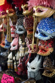 masks are for sale at the carnival