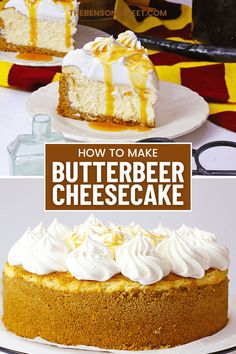 how to make butterbeeer cheesecake on a plate