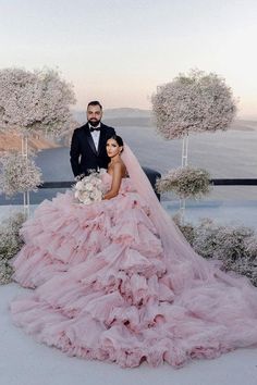 NumberSea - NumberSea Pink Layers Tulle Ball Gown Straight Neck Wedding Dresses, Bridal Gowns, MW939 Tulle Ball Gown Wedding Dress, Wedding Dresses Near Me, Pink Ball Gown, Biblical Marriage, Neck Wedding Dress, Winter Parties, Pink Wedding Dress, Wedding Session, Tulle Ball Gown