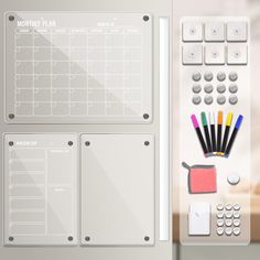 an image of a desktop calendar and office supplies