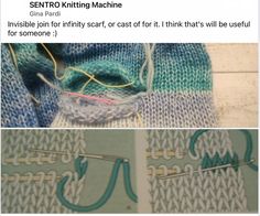 the knitting machine has been used to make knitted sweaters for someone's family