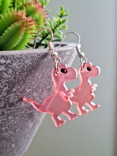 One of a kind, custom, handmade, earrings! Dinosaur Earrings, Handmade Earrings, Jewelry Earrings Dangle, Etsy Earrings, Dangle Drop Earrings, Dangle Earrings, Jewelry Earrings, Ships, Drop Earrings