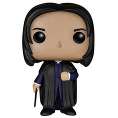 harry potter pop vinyl figure with hat and robe, holding a wand in his hand