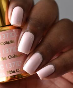 Pina Colada Gel Polish, Best Nail Color To Wear With Black Dress, Pina Colada Nail Color, Dnd Dc Pina Colada, Dnd 137 Pina Colada, Pina Colada Nail Polish, Dnd Dc Gel Polish Colors Summer, Dnd Gel Polish Colors Summer Pink, Dnd Gel Polish Nude Colors