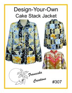 307 DYO Cake Stack Jacket - Etsy Quilted Jackets For Women, Sweatshirt Jackets Patterns, Quilted Jacket Pattern, Jacket Diy, Jacket With Collar, Quilted Coats, Quilted Clothing, Pleats Pattern, Jacket Ideas