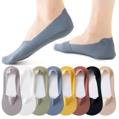 PRICES MAY VARY. The bottom of this socks have good elasticity,this no show socks for women US shoes size 5-9. You will receive 8pairs Black women invisible hidden socks,top material 95% Nylon and 5% Spandex,bottom 95% cotton 5% Spandex. This socks will give a barefoot appearance with comfort of a sock, completely invisible when wearing shoes,suitable for women's white shoes, leather shoes, canvas shoes, peas shoes, sports shoes and so on. The bottom cotton keeps your feet dry and cozy, the top Invisible Socks, White Shoes Women, Liner Socks, No Show Socks, Socks And Hosiery, White Shoes, Canvas Shoes, Socks Women, Low Cut