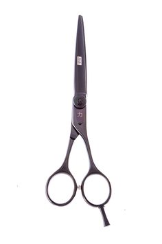 a pair of black scissors on a white background