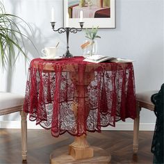 PRICES MAY VARY. Romantic lace Tablecloth: Made of high-quality lace, soft to the touch, comfortable and durable. With excellent drape and random angle placement, this retro and exquisite tablecloth brings an elegant dining atmosphere and a personalized dining experience to your environment. Unique Design: The beautiful tablecloth with exquisite embroidery floral patterns, novel and unique scalloped edge, half-concealed hollow design, which is mysterious and romantic, specially bring eternal and Purple Room Aesthetic, Dark Room Decor, Checkered Decor, Bohemian Room Decor, Alternative Decor, Pastel Room Decor, Pink Room Decor, Vintage Room Decor, Boho Living Room Decor