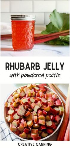 rhubarb jelly with powdered pectin is an easy and delicious treat