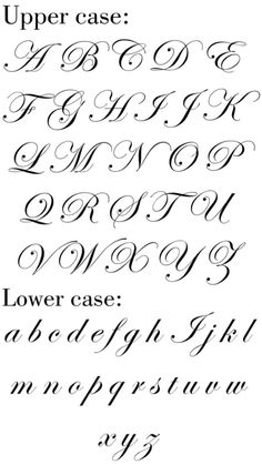 the upper case and lower case are handwritten