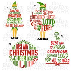 christmas cheer svg files for cricut and silhouettes, with the words best way to sing is to hear