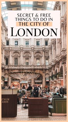 the city of london with text overlay reading secret & free things to do in the city of london