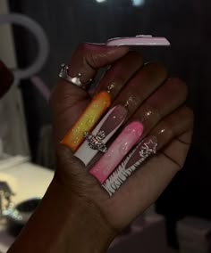 Red Acrylic Nails, Long Acrylic Nail Designs, Drip Nails, Dope Nail Designs, Exotic Nails