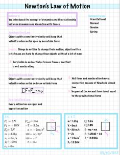 newton's law of motion worksheet with answers for students to practice the laws of motion