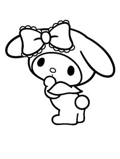 a cartoon dog with a bow on its head and holding a teddy bear's paw