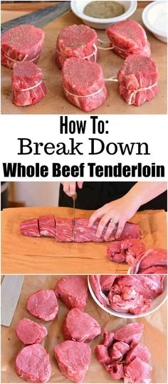 how to break down whole beef tenderies