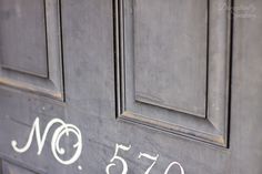 the numbers are painted on the front door