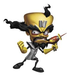 an angry cartoon character holding a screwdriver