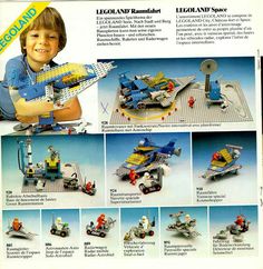 an advertisement for legoland with instructions on how to build the space shuttle and other toys