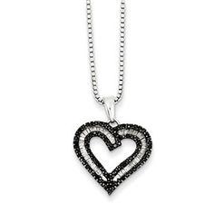 Silver 1/3 Carat White Black Diamond Open Heart Pendant Necklace Gemologica.com offers a unique and simple selection of handmade fashion and fine jewelry for men, woman and children to make a statement. We offer earrings, bracelets, necklaces, pendants, rings and accessories with gemstones, diamonds and birthstones available in Sterling Silver, 10K, 14K and 18K yellow, rose and white gold, titanium and silver metal. Shop @Gemologica jewellery now for cool cute design ideas #gemologica Baguette, Diamond Heart Pendant Necklace, Silver Diamond Necklace, Black Diamond Engagement