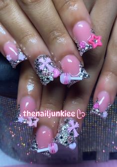 Acrylic Toe Nails, Acrylic Nail Set, Hard Nails, Diy Acrylic Nails, Colored Acrylic Nails, Girly Acrylic Nails, Cute Acrylic Nail Designs, French Tip Acrylic Nails, School Nails