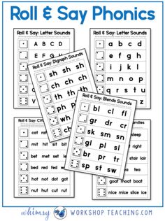 the roll and say phonics worksheet