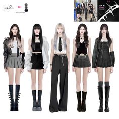 Concert Ootd Kpop, 5 Member Outfits, Concert Ootd, Rude Girl, Fashion Vocabulary, Cold Outfits