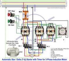 three phase motor wiring diagram with 3 phase motors and 2 phase timers on the same side