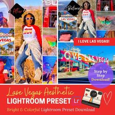 the las vegas aesthetic lightroom preset lite is available for purchase from bright & colorful lightroom press