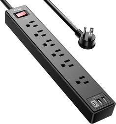 an image of a power strip with multiple outlets