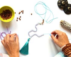 Learn how to craft your very own set of mala beads from beginning to end from Blooming Lotus! Choose the 108 beads that fit your intention. Gemstone Meanings, 108 Bead