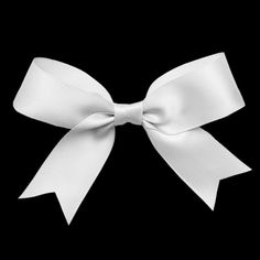 a white bow on a black background