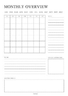 the printable weekly planner is shown in black and white