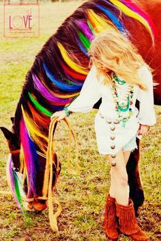 Rainbow Hair Color Ideas, Horse Braiding, Rainbow Horse, Horse Beautiful, Hair Halloween, Halloween Idea