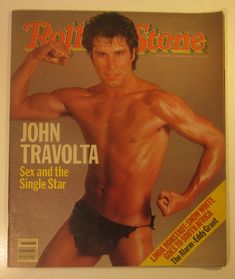 the cover of rolling stone magazine with john travolta on it's back