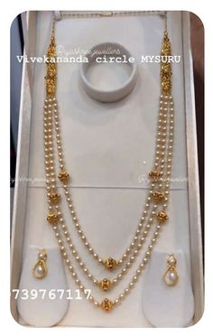 Pearls Gold Jewellery, Real Pearl Necklace Gold, Perl Neckles With Gold Indian, Gold Pearl Jewelry Necklace Indian, Pearls Haram Designs, 5grams Gold Necklace, 10grams Gold Chain Designs, Pearl Necklace Designs Indian, Pearl Long Chain Indian Gold