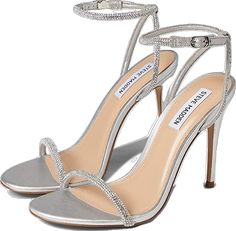 Mini Heels, Prom Shoes Silver, Steve Madden Black Heels, Pink Suede Pumps, Black Open Toe Heels, Jeweled Heels, Strappy Block Heels, Shoes Steve Madden, Shoes Silver