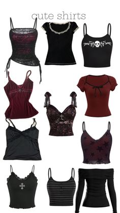 Feminine Emo Outfits, Pretty Goth Outfits, Emo Outfits Girl, Romantic Goth Outfits Casual, Goth Aesthetic Clothes, Goth Outfits Aesthetic, Alternative Tops, Alternative Fashion Outfits, Dark Coquette