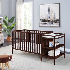 TheSuiteBebePalmerCribandChangerComboistheperfectsetupforyournursery.Contemporaryandbigonstylebutsmallonspace.Thecribwithattachedchangingtablehastwospaciousshelvesforplentyofstorageforbabynecessities.ThePalmerCNCoffersthreepositionmattresssupportforeaseofuseandsolidwoodconstructionforoptimumsafety.FeaturesPalmerCrib&ChangerComboCribwithchangeroffersconvenientstyleandspaciousstorageforyourchild'snursery100%wood3-posi Nursery Contemporary, Baby Beds, Adjustable Mattress, Baby Necessities, Mattress Support, Mesa Exterior, Convertible Crib, Baby Furniture, Baby Cribs