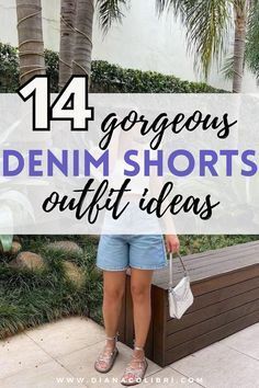 Dressy Jean Shorts Outfit, How To Dress Up Jean Shorts, What To Wear With Denim Shorts, Light Denim Shorts Outfit, What To Wear With Jean Shorts, Short Jeans Outfit Summer, How To Style Denim Shorts, Blue Jean Shorts Outfit Summer, How To Style Jean Shorts