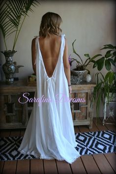 Cotton Nightgown Backless Off White Cotton Sleepwear Honeymoon Cotton Lingerie Bridal Lingerie White Cotton Sleepwear, Wedding Nightgown, Victorian Nightgown, White Nightgown, Bridal Nightgown, Lingerie Bridal, Cotton Lingerie, Night Gowns, Cotton Gowns