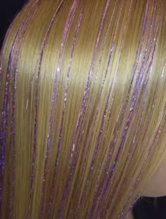 Diy Fairy Hair, Tinsel Extensions, 2000s Hair, Clipin Hair Extensions, Colored Hair Extensions, Hair Strands