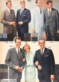 1960s Fashion Mens, Decades Fashion, Business Clothing, 1950’s Fashion, 1950 Fashion