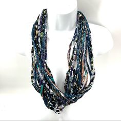 Dona Bela Shreds Shred Lite upcycled fabric necklace scarf boho jewelry NEW Tropical tribal teal ocean beach beachy vibe prints vacay vacation exotic Momma made in Des Moines, Iowa Made in the USA Upcycled, green, ecofriendly boho style neckwear necklace jewelry scarf Made from fabric remnants to save the earth. A lightweight twist on a classic style. Love the Classic look but want something a little shorter and lighter? The LT’s delicate design is the perfect accessory to be worn year round. Elegant and soft to the touch, It’s soft-to-the-touch fabric and tapered ends create a one-of-a-kind piece of wearable art. Drop from back of neck: 18-22” Please see all photos as they are considered part of the description. Back tie closures may differ from photos but will always be one of the fabric Necklace Scarf, Upcycled Fabric, Fabric Necklace, Delicate Design, Fabric Remnants, Save Earth, Scarf Jewelry, Des Moines, Ocean Beach