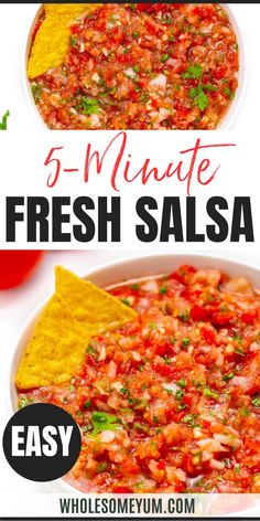 Fresh Salsa Recipe Salsa Guacamole, How To Make Salsa, Easy Salsa