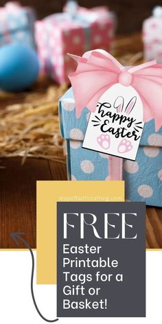 I have three different designs of free printable Easter tags to choose from! These free printable holiday tags are perfect to add to Easter treats that you give friends, family members, or neighbors or on the Easter gifts you put in your kid’s Easter baskets.